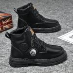 Men's High-Top Thick-Sole Work Boots - Image 2
