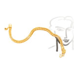 24K Gold-Plated Woven Chain Bracelet - Image 5