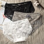 Lace Sheer Mesh Low-Rise Briefs