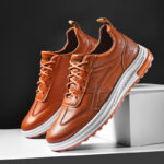 Men's Low-Top PU Sneakers - Image 3