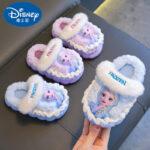 Kids Winter Fleece-Lined Cartoon Slippers - Image 4
