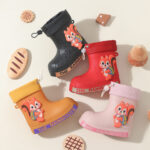 Kids Cartoon Squirrel Rain Boots - Image 4