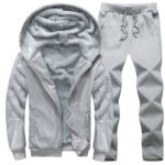 Men's Winter Fleece-Lined Hooded Two-Piece Set - Image 4