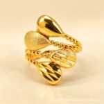 Gold-Plated Geometric Statement Ring - Image 3