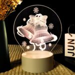 262 Christmas Bell / White Base USB Single Color Warm Light No Switch