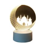 3D Moon Castle LED Night Light with Remote Control - USB Powered Acrylic Table Lamp for Kids Bedroom - Image 5