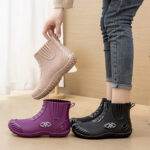 Women's Fleece-Lined Short Rain Boots - Image 3