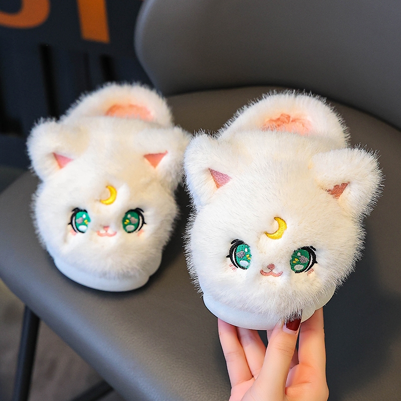 O1CN01Ddb7aZ2LY27FIWIx6_3937219703-0-C2M.jpg Kids Winter Fleece-Lined Bunny Slippers - Image 1