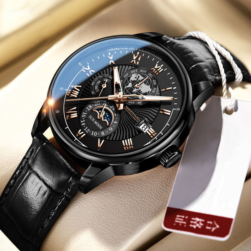 O1CN01FZruoe1nP9Minm6qW_2201286885081-0-cib.jpg MREURIO M1380 Men's Quartz Calendar Watch - Image 1