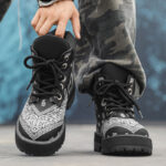 Men's High-Top Paisley Platform Martin Boots - Image 3
