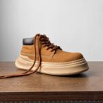 Men's High-Top Faux Leather Skate Shoes
