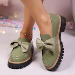 Women's Bowknot Platform Loafers - Image 4