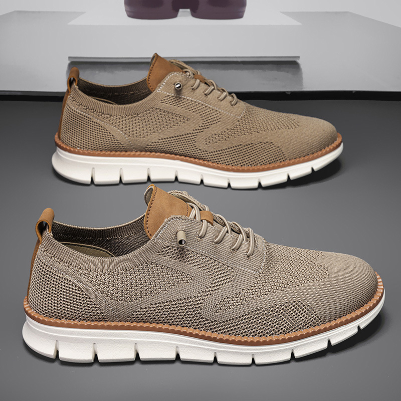 O1CN01IjRA931PKWh5NCSRm_2218446241822-0-cib.jpg Men's Woven Breathable Slip-On Casual Shoes - Image 1