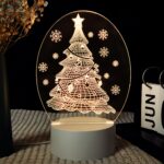 266 Christmas Tree 3 / White Base USB Single Color Warm Light No Switch