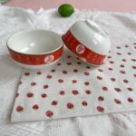4.5-Inch Ceramic Bowls Korean Golden Bell