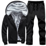 Men's Winter Fleece-Lined Hooded Two-Piece Set - Image 3