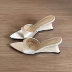 Women's Wedge Open-Toe Pointed Slip-On Sandals - Image 4