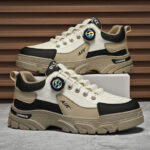 Men's Low-Top Rotating Buckle Work Sneakers