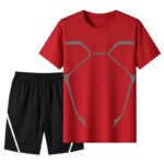 Men's Summer Short Sleeve T-Shirt and Shorts Set - Ice Silk Feel, Loose Fit, Casual Sportswear - Image 9