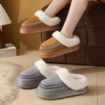 Lace-Trim Fleece-Lined Indoor Slippers - Image 2