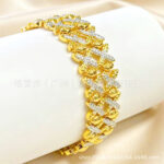 Gold-Plated Braided Two-Tone Bracelet - Image 4