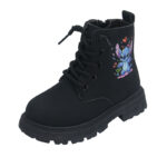 Kids' Cartoon Waterproof Leather Martin Boots - Image 5
