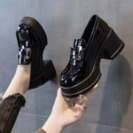 Women's Platform Loafers Chunky Heel - Image 3