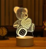 Love Bear / USB Button Switch Three Color Changing Light