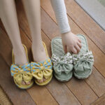 Handmade Bowknot Non-Slip Indoor Slippers - Image 2