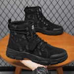 Men's Camouflage High-Top Martin Boots - Image 2