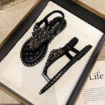 Rhinestone Flip-Toe Women's Summer Sandals - Image 3