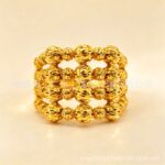 Gold-Plated Geometric Statement Ring - Image 4