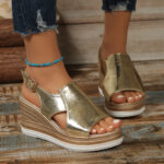 Women's Platform Wedge Sandals - Image 3