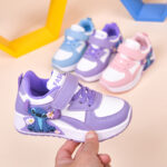 Girls' Cartoon Stitch Sneakers – Soft Sole Non-Slip Velcro Shoes (2026 Autumn) - Image 3
