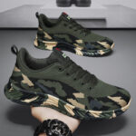 Camouflage Flyknit Lace-Up Casual Sneakers - Image 3