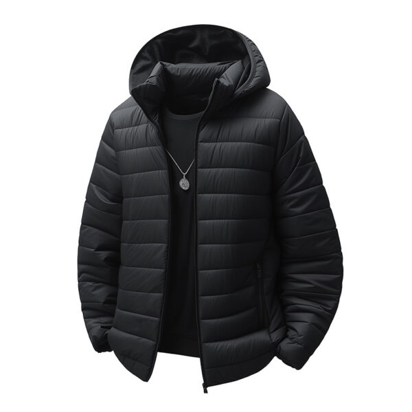 Men's Lightweight Hooded Padded Jacket Winter Casual Coat