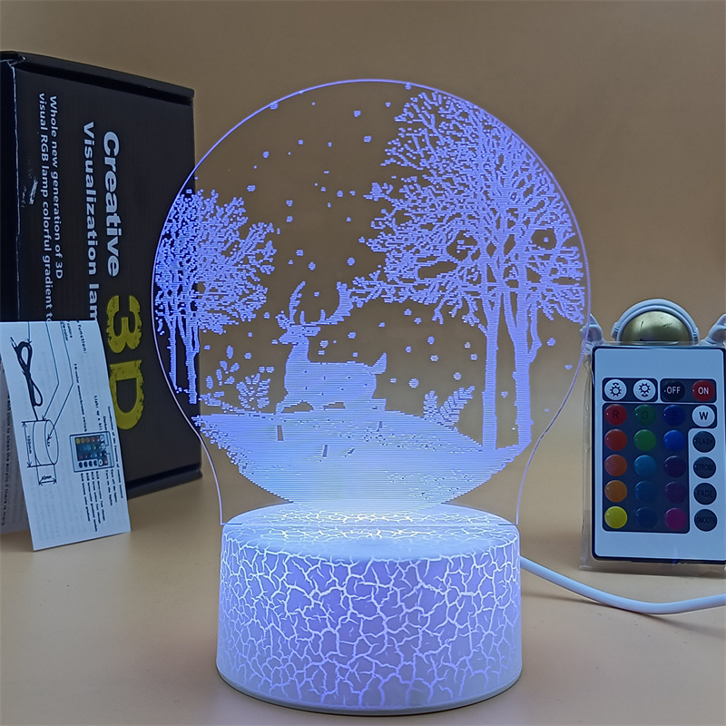 Snow Deer / Cracked Glowing Base USB Battery Remote 16 Color Snow Deer / Cracked Glowing Base USB Battery Remote 16 Color
