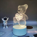 Russian Heart Bear / USB 16 Color Light (with Remote + Touch Switch) With Battery Compartment