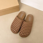 Women's Perforated Woven Mesh Flat Slippers - Image 8