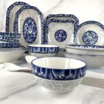 Blue and White Porcelain Tableware Collection - Ceramic Plates, Bowls & Spoons - Image 4