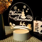 255 Merry Christmas / White Base USB Single Color Warm Light No Switch