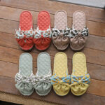 Handmade Bowknot Non-Slip Indoor Slippers