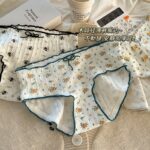 Women's Cotton Briefs Floral Ruffle Trim - Image 4
