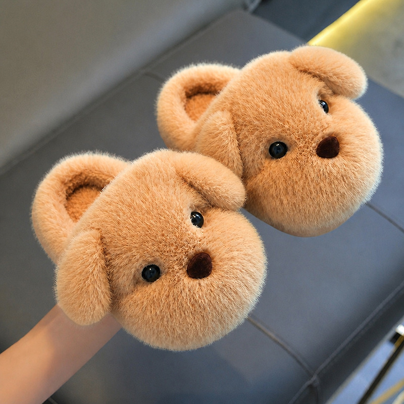 O1CN01lPZqdJOZO0L1chua_3478125171-0-cib.jpg Kids Winter Plush Cartoon Slippers - Image 1