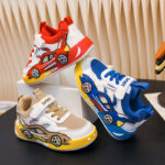 Kids' Cartoon Car-Shaped Sneakers – Non-Slip Soft Sole, Breathable Sports Shoes for Boys