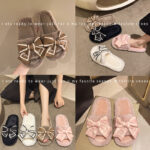 Women's Love Bow Plush Home Slippers - Image 2