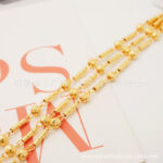 24K Gold-Plated Bamboo Bead Bracelet - Image 2