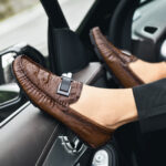 Crocodile-Embossed Leather Slip-On Loafers - Image 3