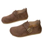 Women's Retro Buckle Hidden Heel Loafers - Image 5