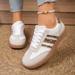Retro Color-Block Low-Top Women's Sneakers - Image 2